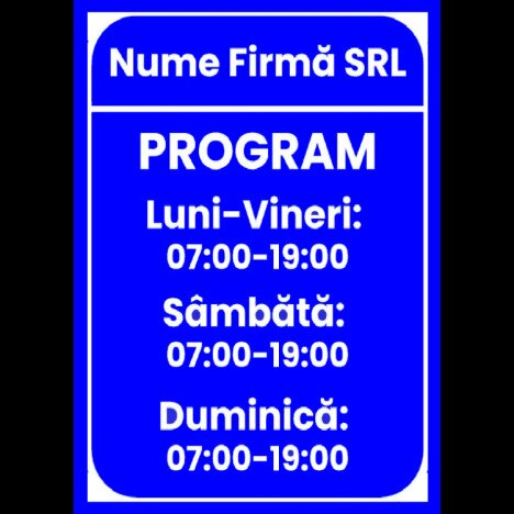 Semn personalizat pentru program